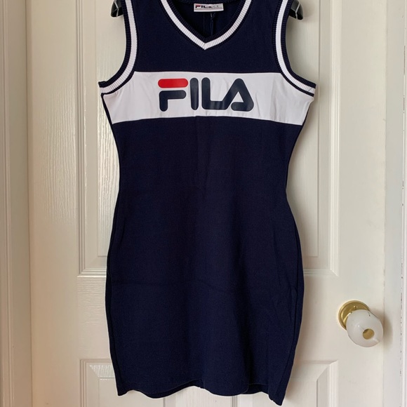 Fila Leigh Varsity Rib Dress Medium BNWT - Picture 5 of 10